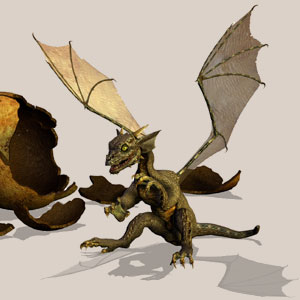 <b>Rathalos</b> ist ein Drachenkind. Nun ist der richtige Moment, dem Kleinen Fliegen, Feuerspucken usw. beizubringen.